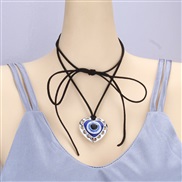 ( Black  blue necklace)occidental style  fashion eyes velvet belt necklace personality trendchocker