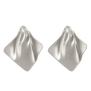 (   11741) titanium steel geometry earringsins wind occidental style retro surface Irregular earrings medium Earring
