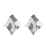 (gold   K 1565) titanium steel geometry earringsins wind occidental style retro surface Irregular earrings medium Earri