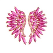 (A1588 )embed colorful diamond wings earrings angel exaggerating earring occidental style wind fashion Earring