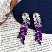 (A1415)color diamond tassel long style earrings fashion super high Earring occidental style wind exaggerating Earring