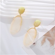 ( white)Acetate sheet earrings occidental style personality multilayer geometry earring brief temperament high banquet 
