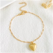 ( 2 KCgold  8874)occidental style brief fashion all-Purpose three-dimensional love Pearl pendant bracelet Korean style 