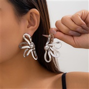 ( 4  White k 3 54)occidental style Earring punk wind brief sector ear stud woman all-Purpose flowersearrings