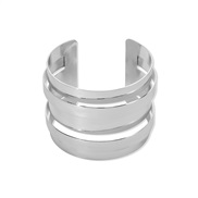 ( White K)occidental style fashion Metal multilayer bangle  personality surface wind opening
