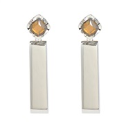 ( Silver)Autumn and Winter occidental style exaggerating earrings woman gold surface Alloy earring temperament Street S