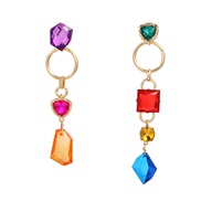 ( Color) exaggerating occidental style earrings multilayer geometry Acrylic earring fashionearrings