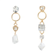 ( white) exaggerating occidental style earrings multilayer geometry Acrylic earring fashionearrings