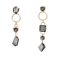 ( black) exaggerating occidental style earrings multilayer geometry Acrylic earring fashionearrings