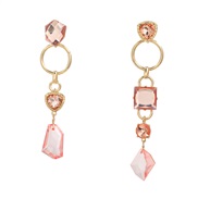 ( Pink) exaggerating occidental style earrings multilayer geometry Acrylic earring fashionearrings