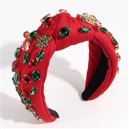 ( red) christmas Headband christmas tree snowflake Rhinestone Headband high fashion