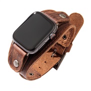 (38/4 MM brown) apple watchbandwatch watchband real leather retro belt