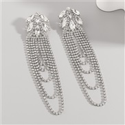 ( White K)E occidental style exaggerating atmospheric long style tassel earring  samll personality fashion fully-jewell