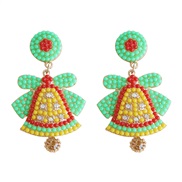 ( yellow)fashion occidental style christmas elements autumn summer earrings exaggerating earring woman With diamond