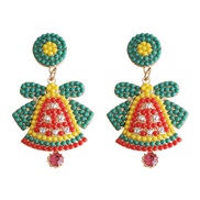 ( rose Red)fashion occidental style christmas elements autumn summer earrings exaggerating earring woman With diamond