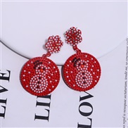 ( red)occidental style temperament christmas series earrings earring sweet lovely wind day gift Autumn and Winter color