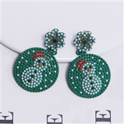 ( green)occidental style temperament christmas series earrings earring sweet lovely wind day gift Autumn and Winter col