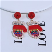 (red )Santa Claus color lovely earrings  Chinese style color  earring