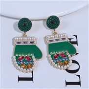 ( green)Santa Claus color lovely earrings  Chinese style color  earring