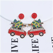 ( red)occidental style color christmas series earring day gift   temperament sweet lovely personality wind earrings