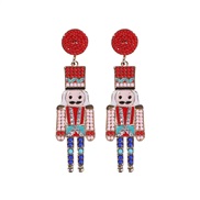 ( red) occidental style wind retro earrings   christmas color  exaggerating woman  earring