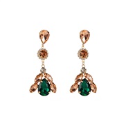 (green )silver occidental style fashion Earring butterfly brief temperament fashion earrings woman high all-Purpose