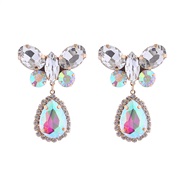 (ABbutterfly )silver occidental style fashion Earring butterfly brief temperament fashion earrings woman high all-Purpo