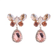 (butterfly )silver occidental style fashion Earring butterfly brief temperament fashion earrings woman high all-Purpose