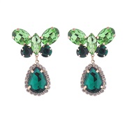 (green butterfly )silver occidental style fashion Earring butterfly brief temperament fashion earrings woman high all-P