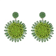 ( green)occidental style Bohemia earrings woman weave exaggerating temperament earring candy colors Country style earri