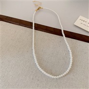 ( necklace  Gold(3mm)) retro Pearl necklace brief fashion all-Purpose clavicle chain temperament high