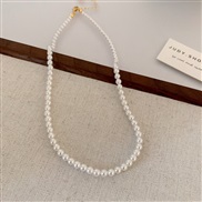 ( necklace  Gold(6mm)) retro Pearl necklace brief fashion all-Purpose clavicle chain temperament high