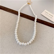 ( necklace  Gold(8mm)) retro Pearl necklace brief fashion all-Purpose clavicle chain temperament high