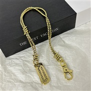 ( Gold)vivienne Word rope necklace punk personality man woman chain