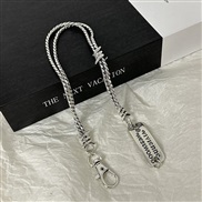 ( Silver)vivienne Word rope necklace punk personality man woman chain