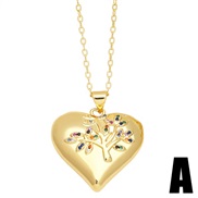 (A) necklace woman occidental style wind creative personality love Life tree pendant samll all-Purpose necklacenks