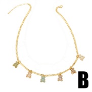 (B)occidental style personality samll chain necklace punk personality wind Street Snap clavicle chainnka