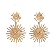 (F23 1 )occidental style sun flower personality Earring  Alloy exaggerating long style temperament earring  brief earri