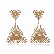 (F23 3 )occidental style sun flower personality Earring  Alloy exaggerating long style temperament earring  brief earri