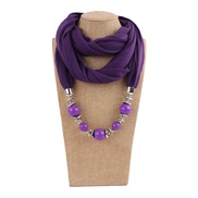 (purple) Beads cirque  lady necklace ethnic styleRdlut