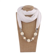 ( white) Beads cirque  lady necklace ethnic styleRdlut