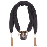 (18 cmX4 cm)chain tassel pendant  Chiffon mixed color  lady shawl necklace