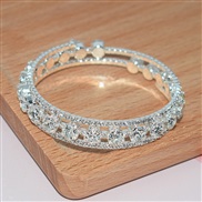 ( Silver)occidental style bride all-Purpose Rhinestone fully-jewelled twining opening bangle crystal bracelet woman