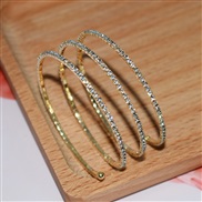 (3  Gold) leather watch-face Rhinestone bangle crystal bracelet