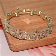 ( Gold) head crystal embed fully-jewelled multilayer bangle twining more row Rhinestone bracelet claw diamond bracelet
