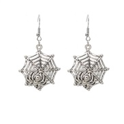 (YR3 43)occidental style  personality retro Metal bat shirt skull spider necklace earrings
