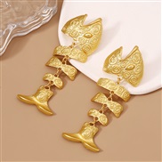 ( Gold) occidental style gold hollow temperament trend fashion all-Purpose samll classic ear stud earrings Earring