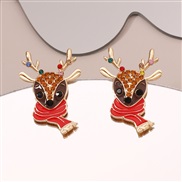 ( Color) occidental style fashion temperament trend christmas deer leisure personality all-Purpose earrings ear stud Ear