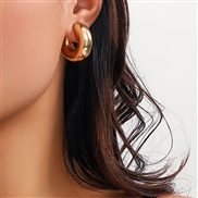 ( Gold 3 31)occidental style ins wind brief surface opening woman  fashion color Earring