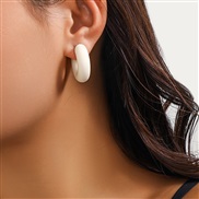 ( rice white 3 31)occidental style ins wind brief surface opening woman  fashion color Earring